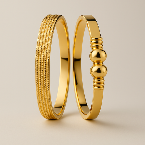 Gold-toned artificial bangles